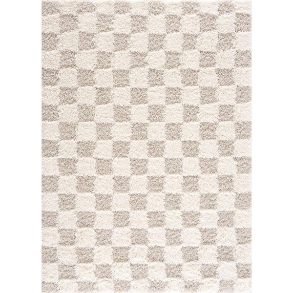 HAUTELOOM Atira 8 ft. X 10 ft. Cream/Light Beige Area Rug