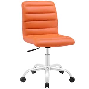 Ripple Armless Mid Back Office Chair in Orange