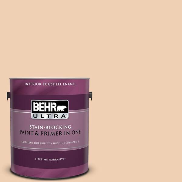 BEHR ULTRA 1 gal. #UL120-11 Pale Coral Eggshell Enamel Interior Paint and Primer in One
