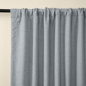 Gulf Blue Rod Pocket Room Darkening Curtain - 50 in. W x 108 in. L (1 Panel)