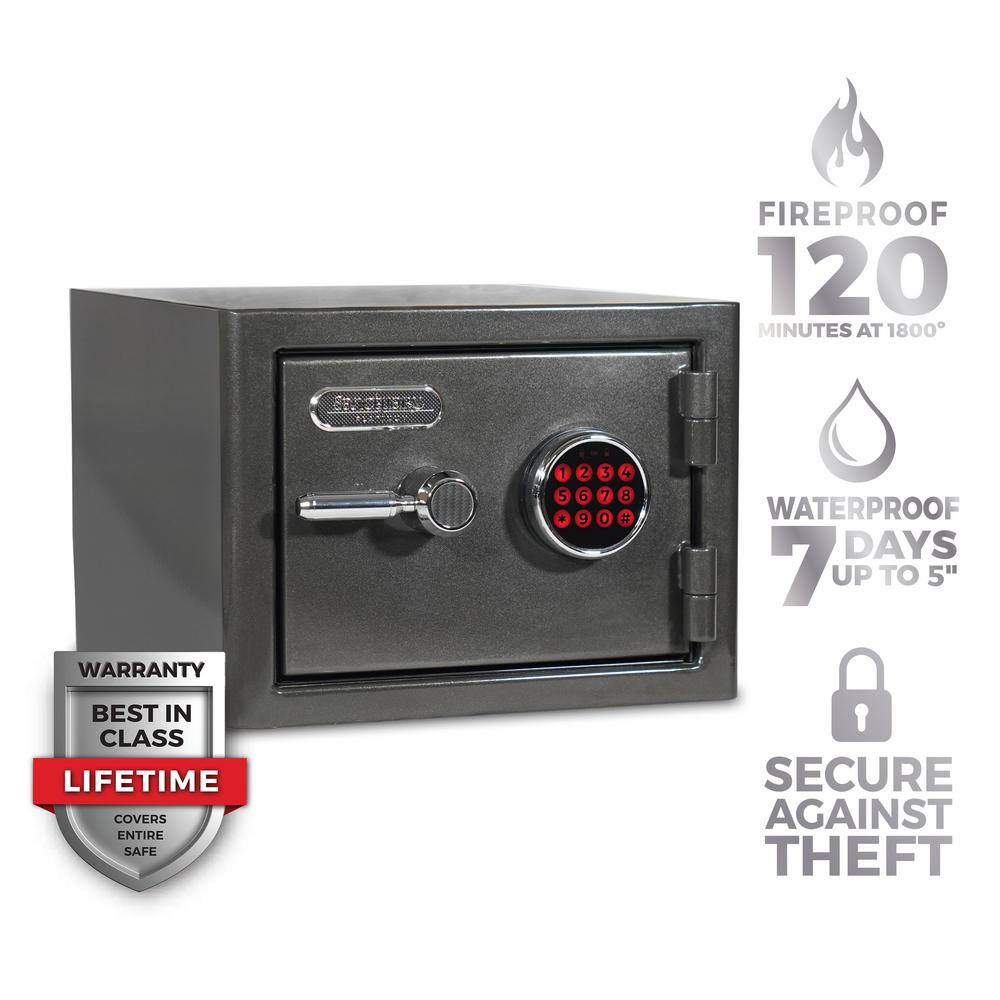 Dark Gray Medium Fireproof Waterproof Digital Safe