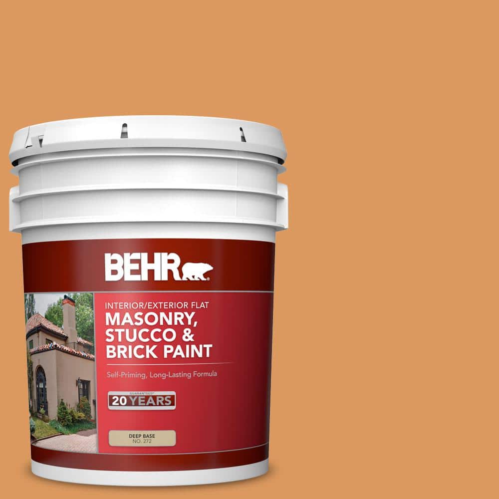5 gal. #M240-6 Stunning Gold Flat Interior/Exterior Masonry, Stucco and Bri