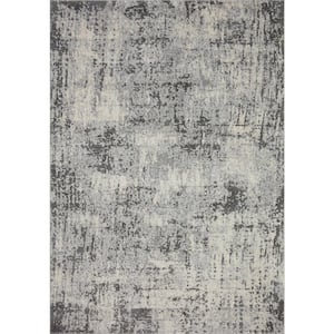 Austen Pebble / Charcoal 18 in. x 18 in. Sample Modern Abstract Area Rug