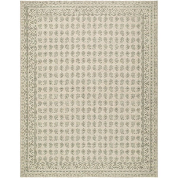 Nabela Noor Home Alo Medium Grey Traditional Area Rug, 9 ft. 1 in. x 12 ft.