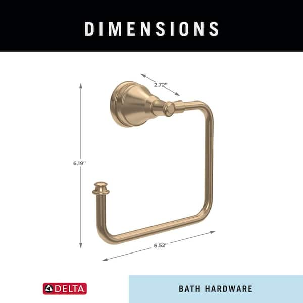 Delta Mylan Towel Ring in Champagne Bronze MYN46-CZ - The Home Depot