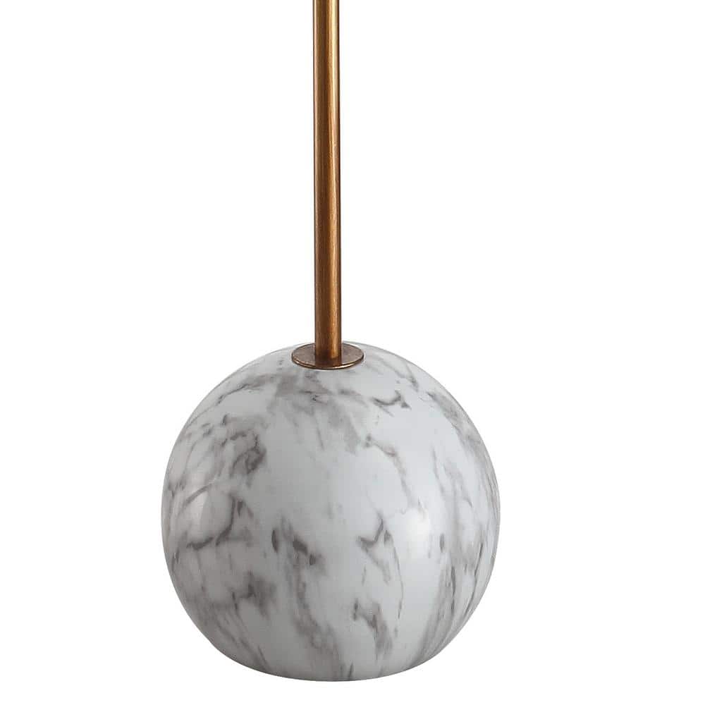 Elegant Shibumi Gold/White Resin & Metal LED Floor Lamp