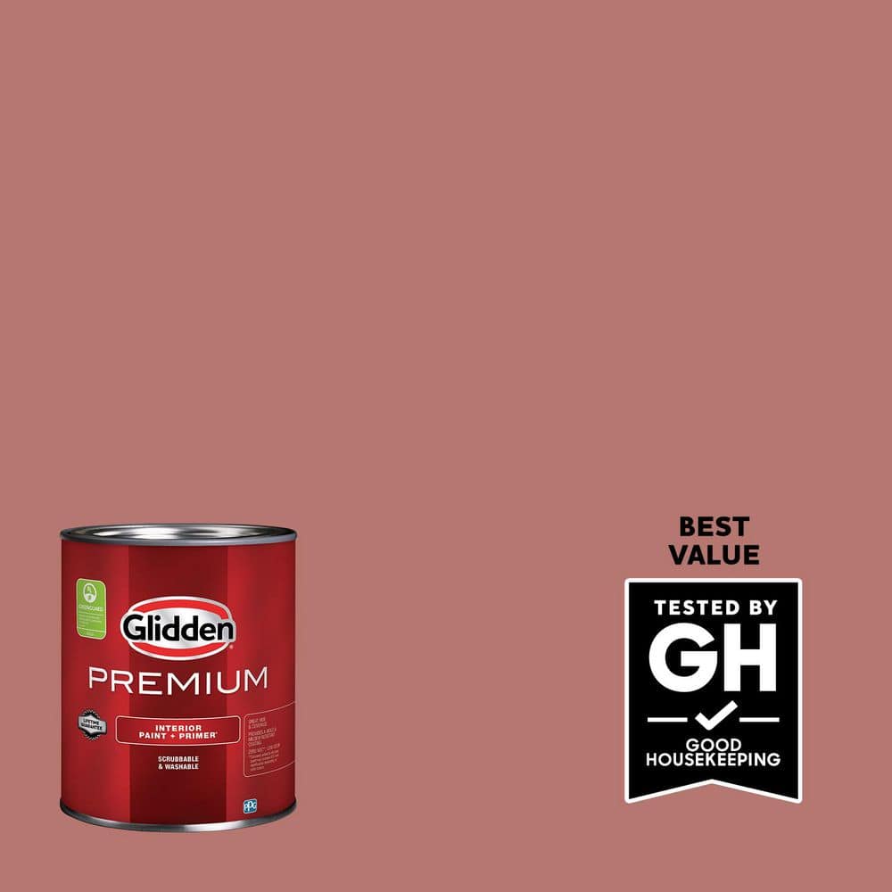 Glidden Premium 1 qt. PPG1056-5 Earth Rose Satin Interior Latex