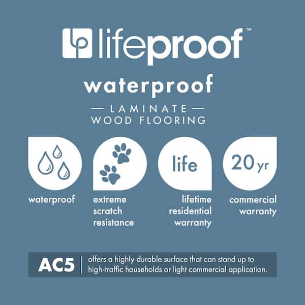 Lifeproof Corinth Oak 14 mm T x 7.6 in. W Waterproof Laminate Wood Flooring (13.3 sqft/case)