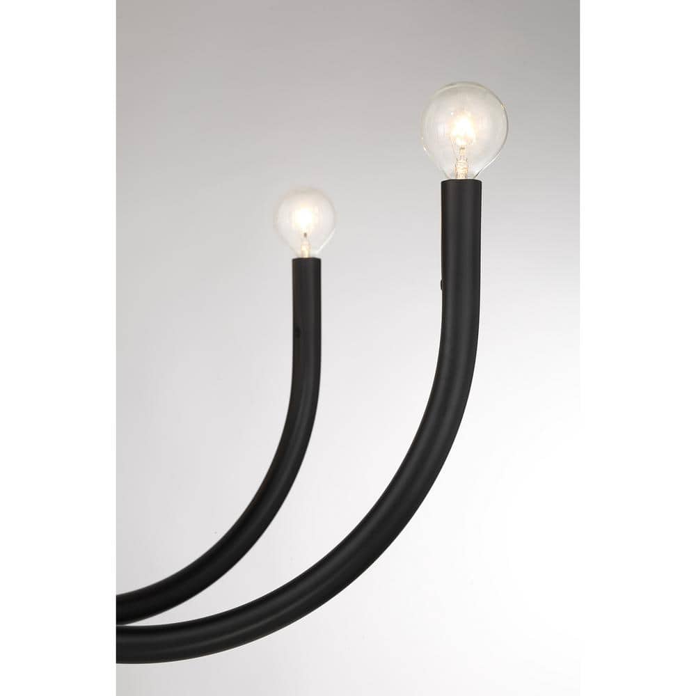 Sorrento Matte Black 8-Light Adjustable Chandelier