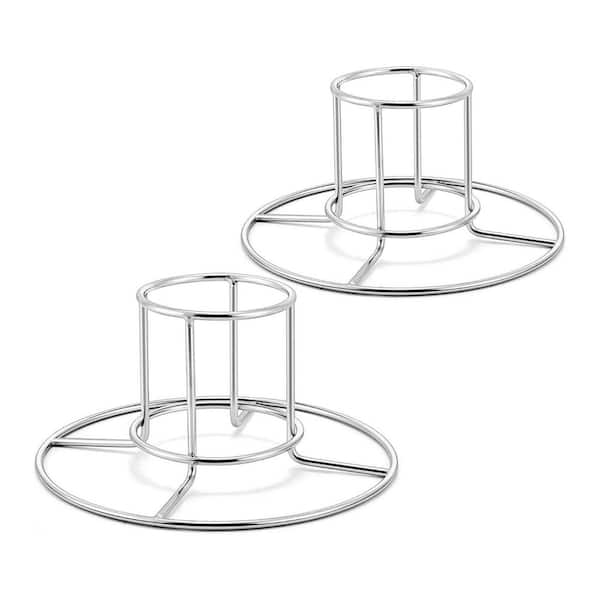 2-Piece Stainless Steel Beer Can Chicken Rack Vertical Roaster Stand for Grill Smoker Oven Dishwasher Safe