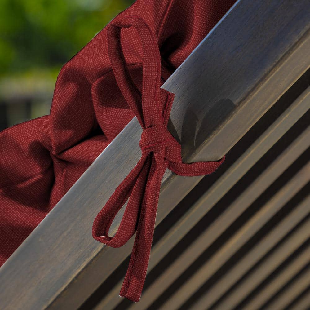 Ruby Red Polyester Outdoor Chaise Lounge Cushion