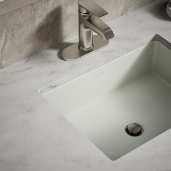 KOHLER Cursiva 19.8 x 15.625 in. Undermount Bathroom Sink in Beige