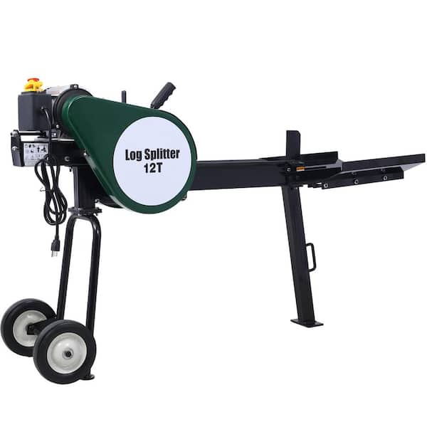 12-Ton Horizontal 2HP 16A Double Flywheel Electric Log Splitter