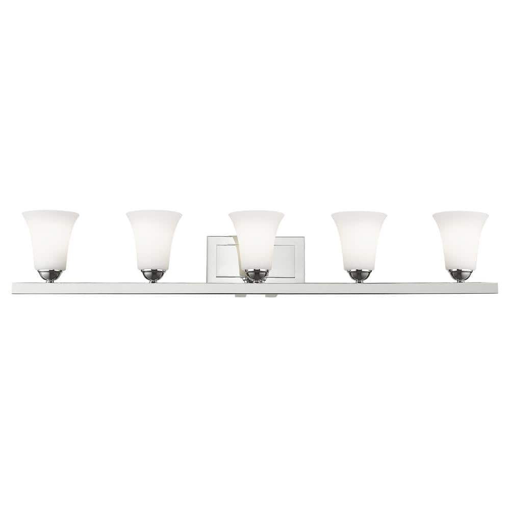 Ridgedale 5 Light Polished Chrome Bath Vanity