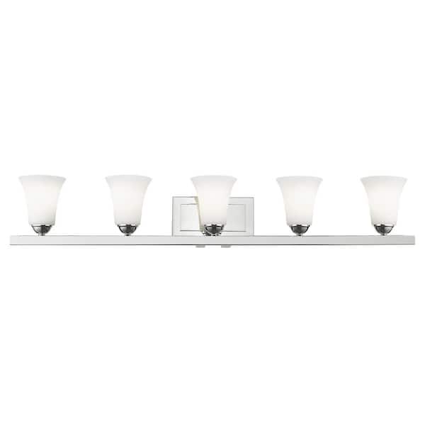 Livex Lighting Ridgedale 5 Light Polished Chrome Bath Vanity