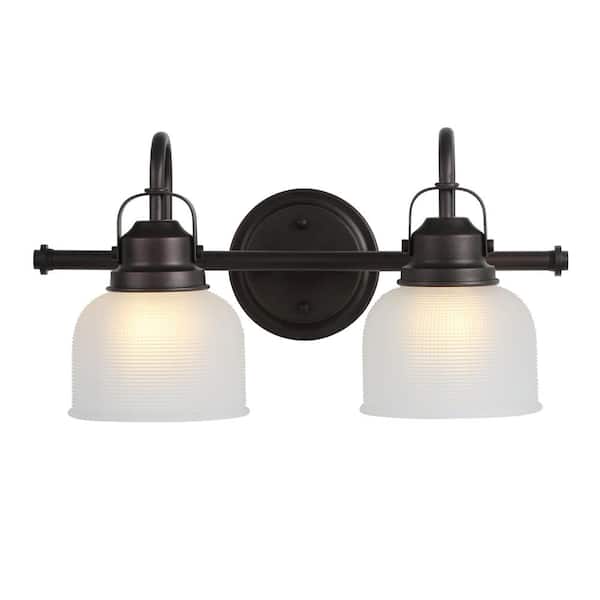 Virginia 17.25 in. 2-light Oil Rubbed Bronze Metal/Glass LED Vanity Light