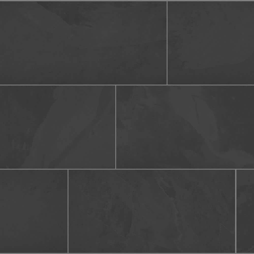 Galactic Slate Black 12 in. x 24 in. Matte Porcelain Floor and Wall Tile Sample (1.94 sq. ft. / Piece) price history on PriceWatchPro