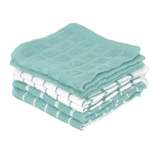 Dew Terry Check Cotton Dish Cloth Set of 6