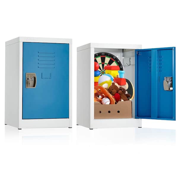 629-Series 24 in. H 1-Tier Steel Storage Locker Free Standing Cabinets for Home, School, Gym in Blue