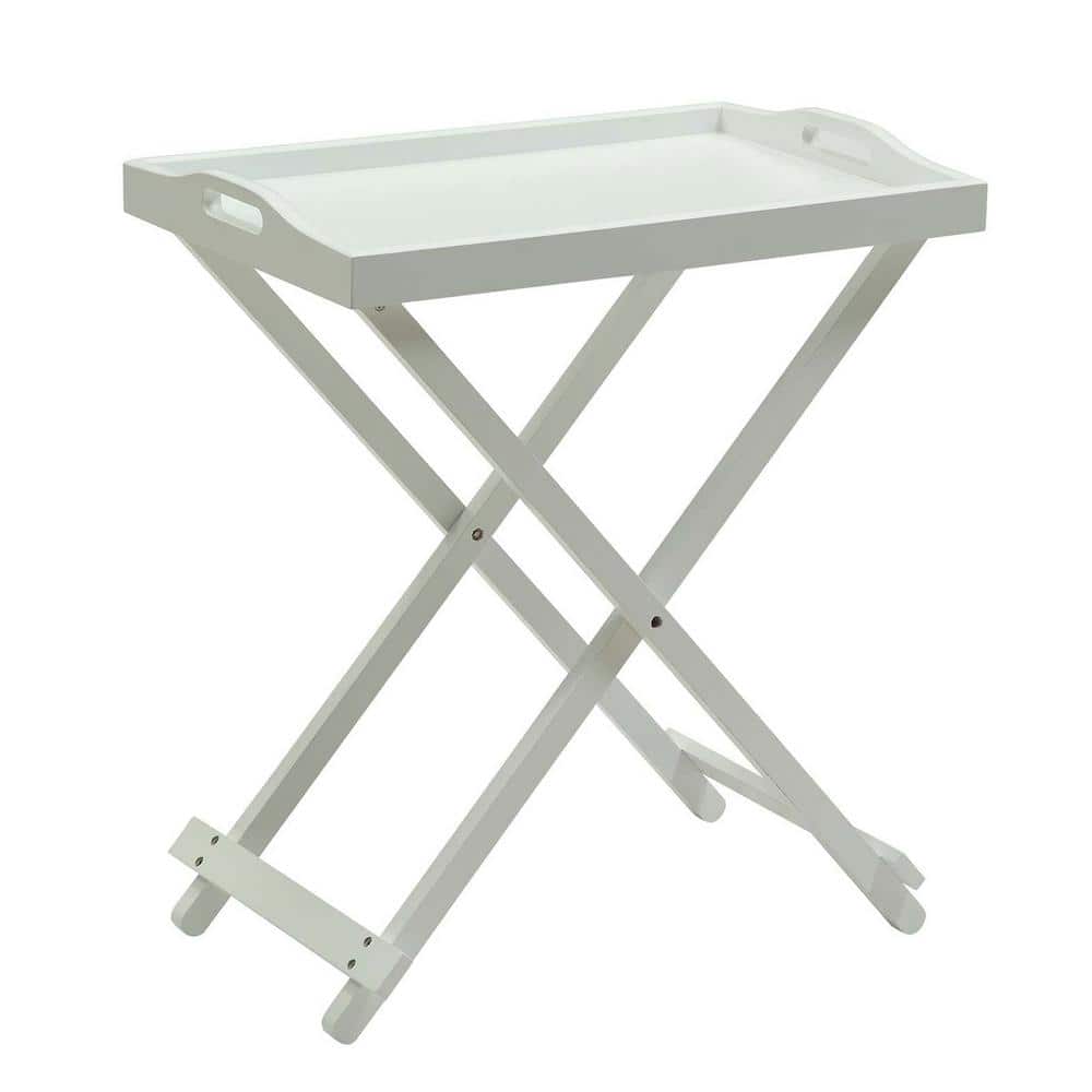 Designs2Go Sleek White Foldable Tray Table