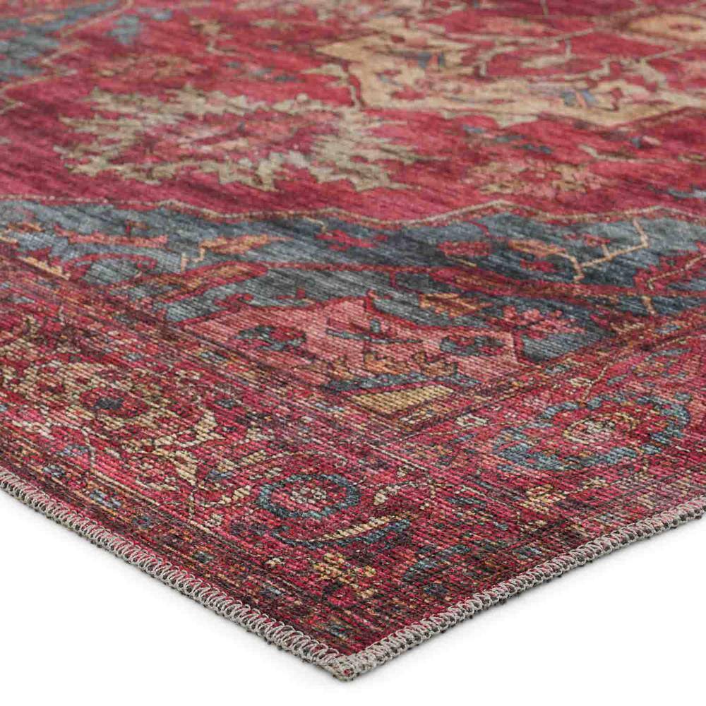 Gloria Vintage Medallion 7'10"x10' Red Cotton Blend Area Rug