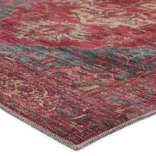 Gloria Red/Blue 7 ft. 10 in. x 10 ft. Medallion Indoor Area Rug