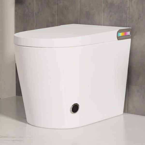 CITTANEO Mercury 12 inch-piece 1.2 GPF Single Flush Enlongated Toilet in White Seat Included without Water Pressure Limitation