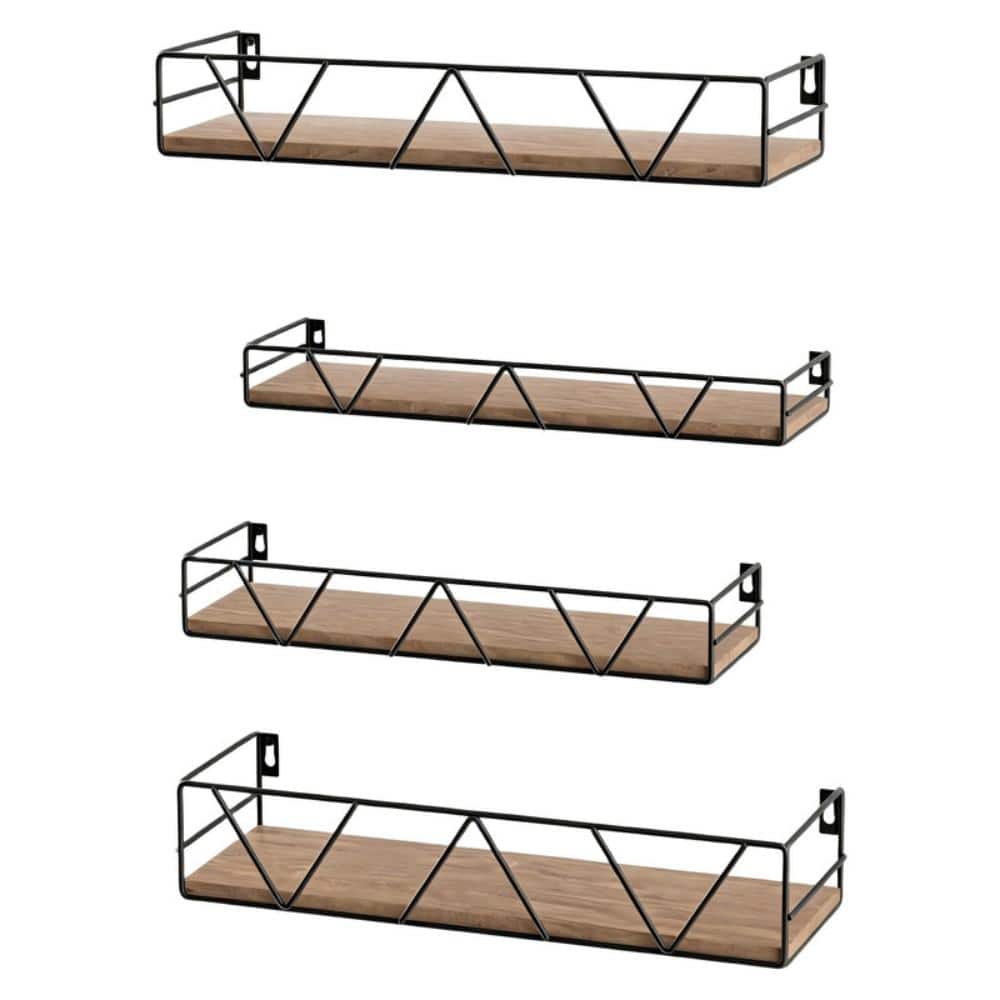 16-in. W x 5.5-in. D x 3-in. H Brown Ready-to-Assemble Floating Shelf price history on PriceWatchPro