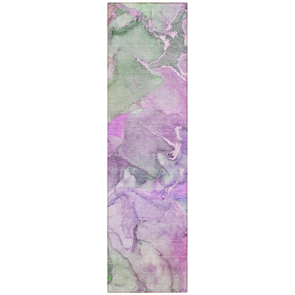Purple 2 ft. x 7 ft. Abstract Indoor / Outdoor Area Rug price history on PriceWatchPro