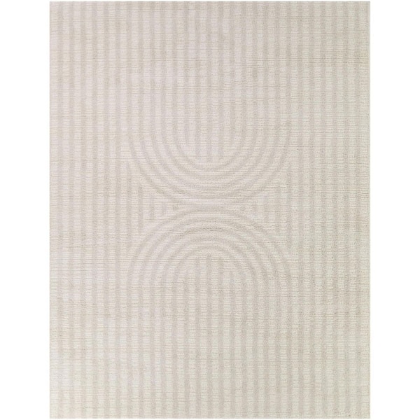 Balias Cream 5 ft. x 7 ft. Modern Arches Area Rug