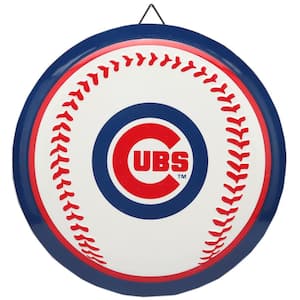 Chicago Cubs Round Baseball Metal Sign