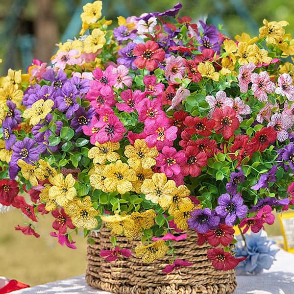 Afoxsos 13 in. Multi-Colored Indoor/Outdoor Artificial Million