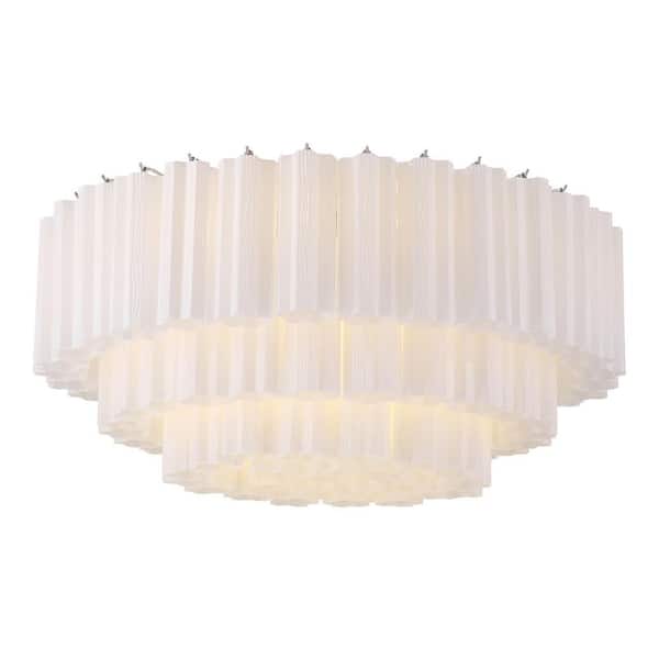 32 in. Addis 16 Light Polished Chrome Flush Mount