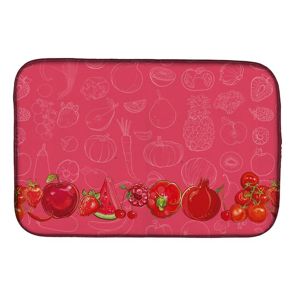 Caroline's Treasures 14 in. x 21 in. Berries Dish Drying Mat