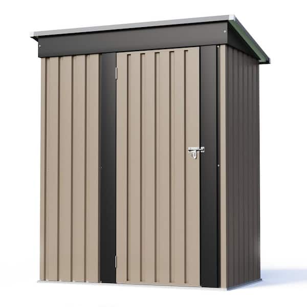 5 ft. W x 3 ft. D Outdoor Storage Metal Shed Lockable Metal Garden Shed for Backyard Outdoor (14.5 sq. ft.)