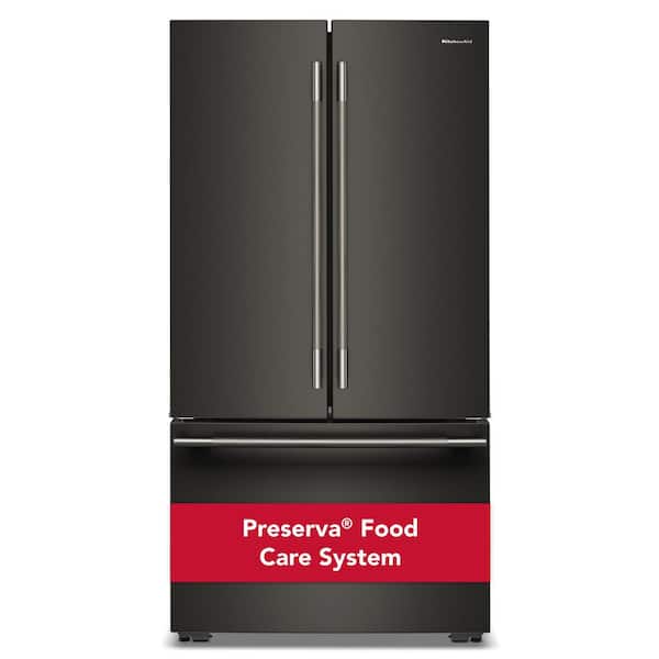 36 in. 24 cu. ft. Counter Depth French Door Refrigerator in Black Ore with Preserva Food Care System