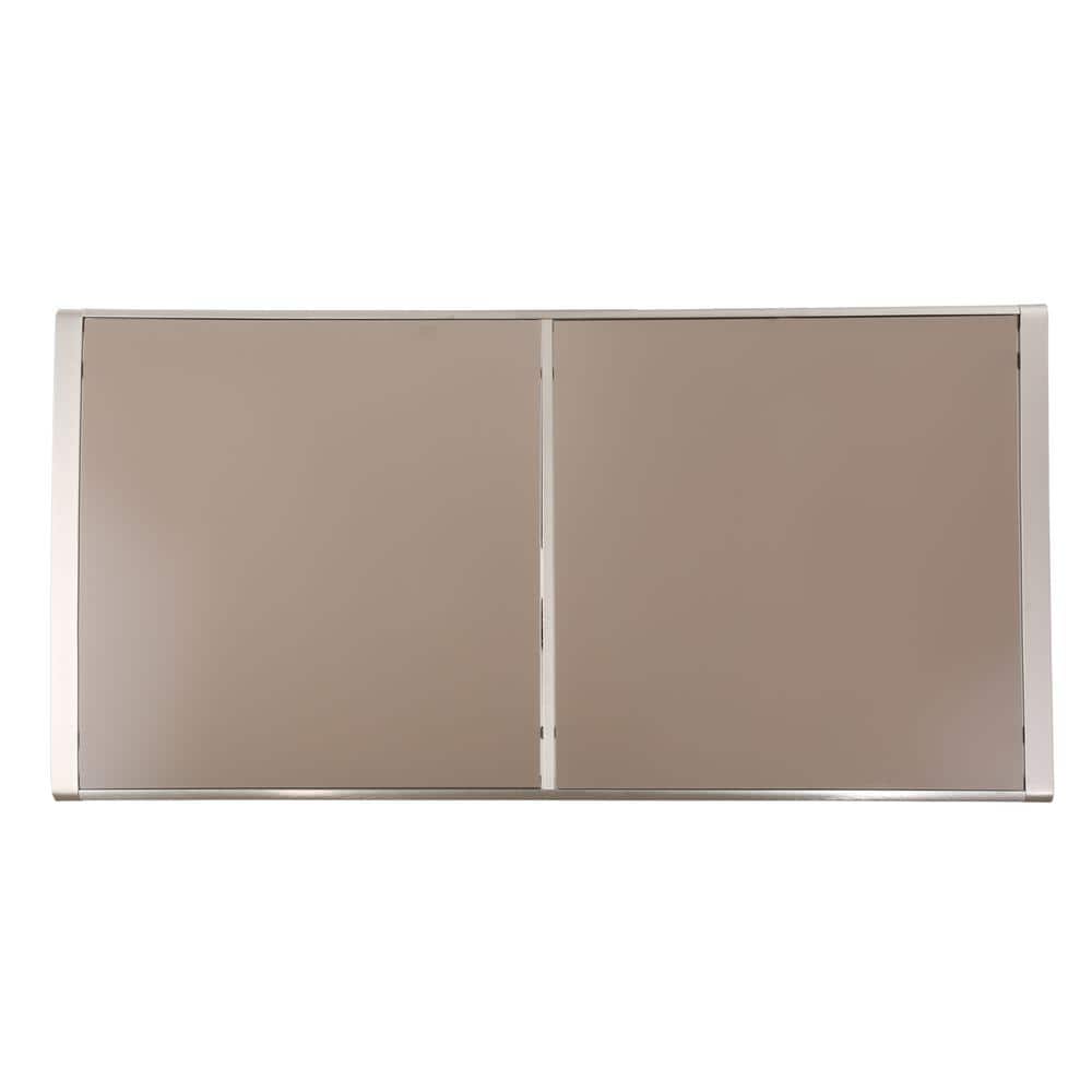 Sleek Aluminum and Opaque Glass Modern Outdoor Dining Table