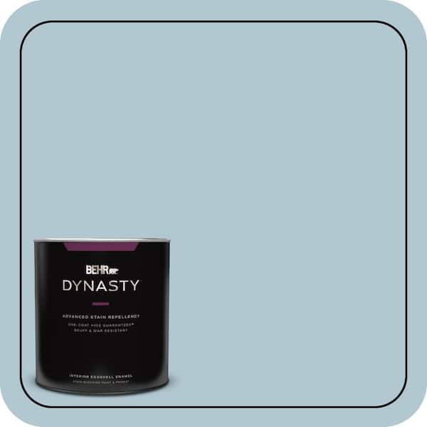 BEHR DYNASTY 1 qt. #T15-8 Elusive Blue Eggshell Enamel Interior Stain-Blocking Paint & Primer