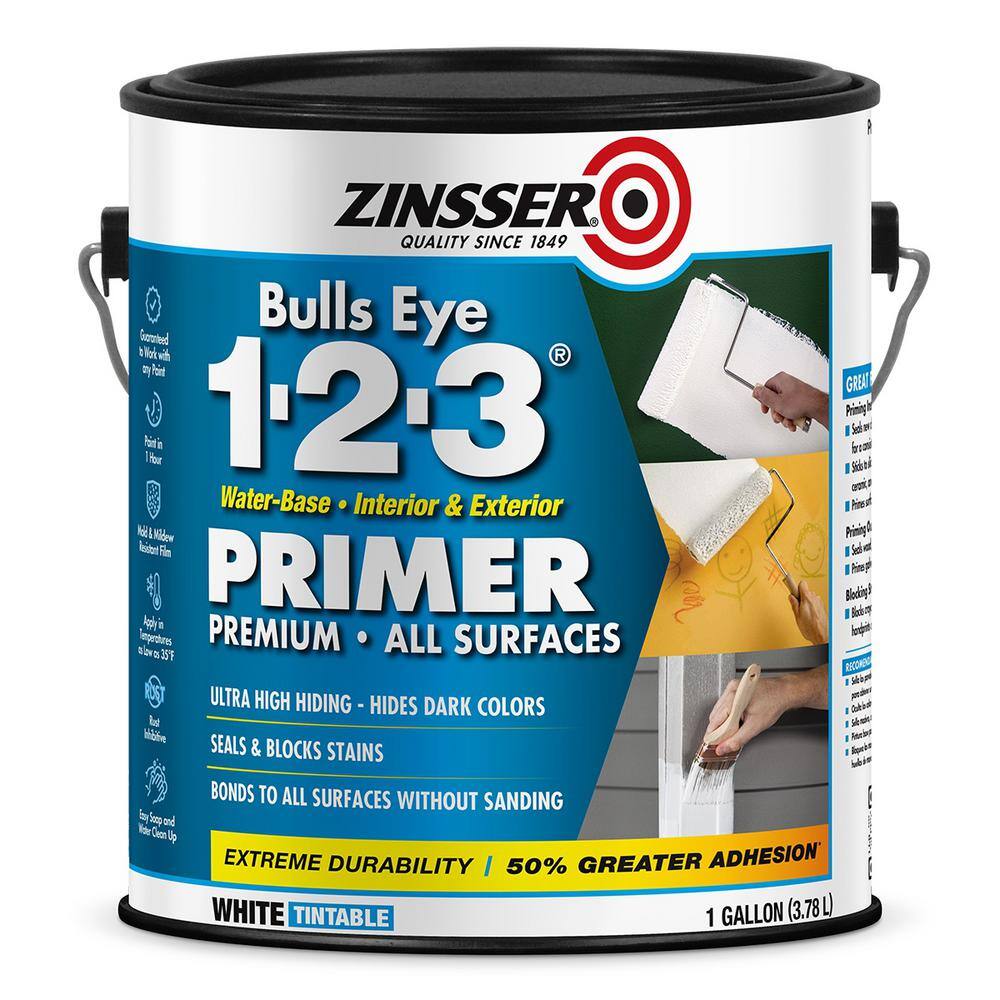 Zinsser Bulls Eye 123 1 Gallon White Water Based Interior/Exterior