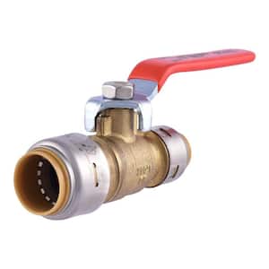 Max 3/4 in. x 1/2 in. Brass Push-to-Connect Ball Valve