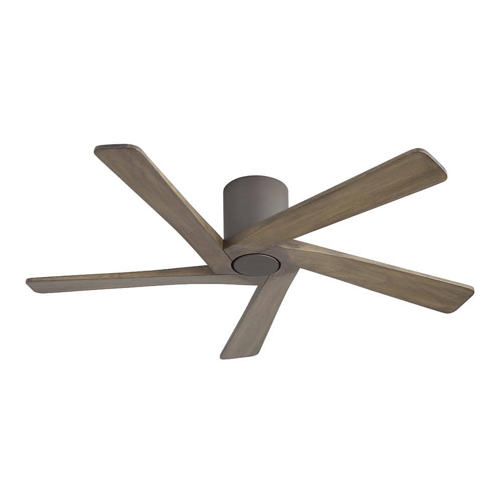 48 in. (4 ft. ) Indoor Flush Mount Ceiling Fan, 5 Solid Wood Blades Ceiling Fan with Remote, Charcoal Gray price history on PriceWatchPro