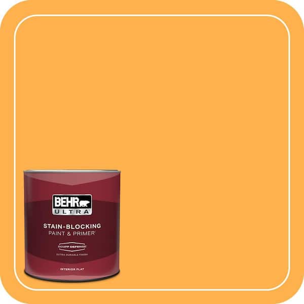 BEHR ULTRA 1 qt. #P250-6 Splendor Gold Extra Durable Flat Interior Paint & Primer