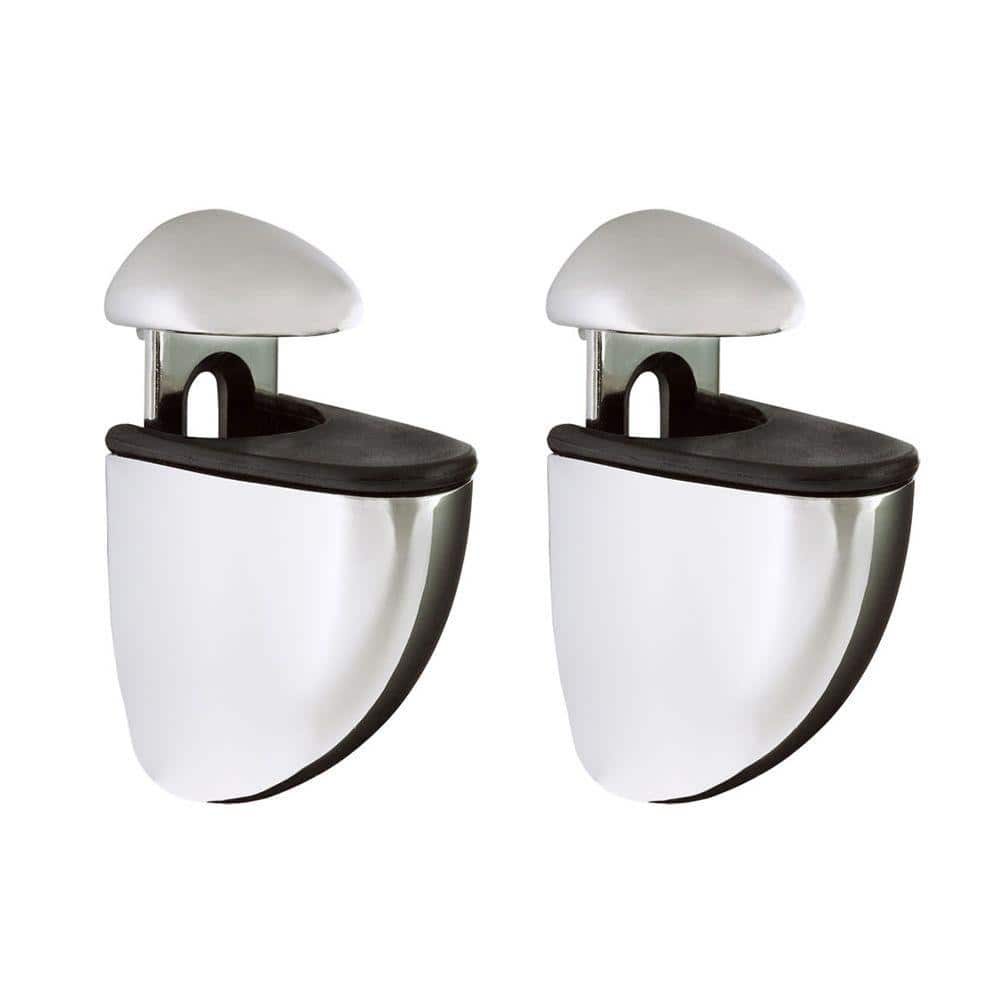 Dolle - JAM 0.2 in.-0.79 in. Chrome Adjustable Shelf Bracket (2-Pack)