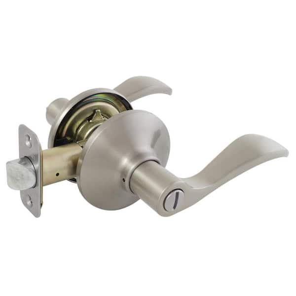 RELIABILT Olivia Satin Nickel Interior Bed/Bath Privacy Door Handle