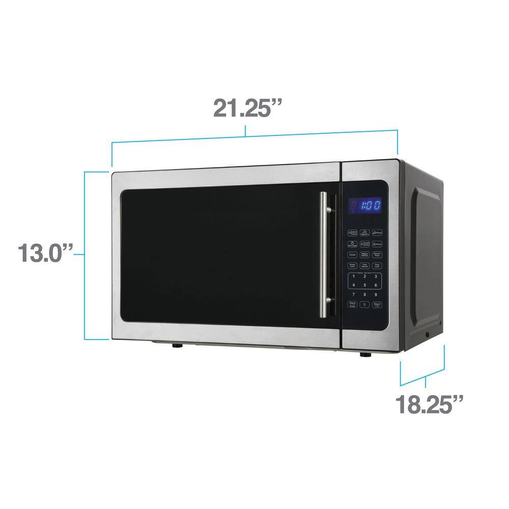 Avanti 1.5 Cu Ft Silver Stainless Steel Countertop Microwave for RV