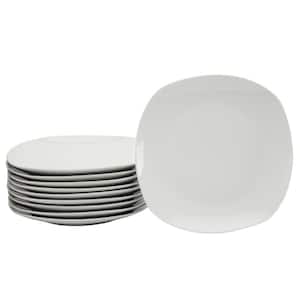 Square Stoneware Dinner Plates (Set of 10)