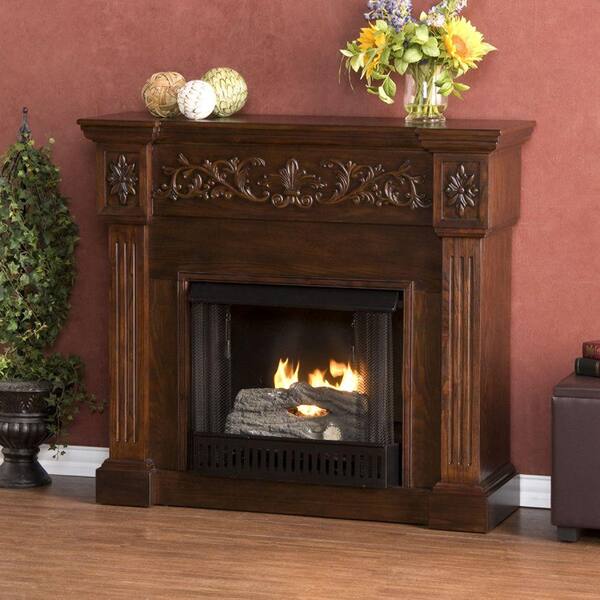 Southern Enterprises Calvert 45 in. Gel Fuel Fireplace in Espresso