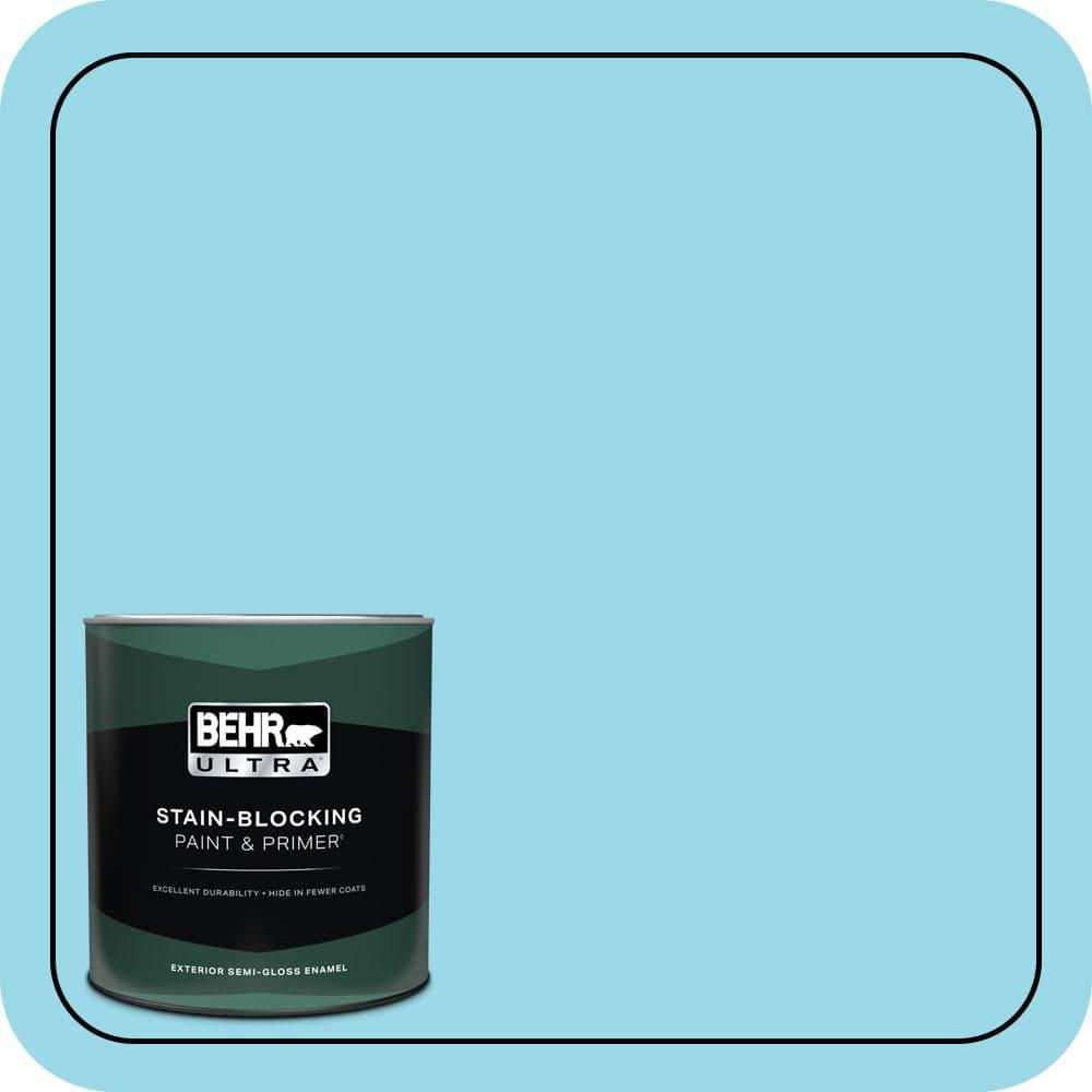 1 qt. #P480-3 Cool Water Lake Semi-Gloss Enamel Exterior Paint & Primer price history on PriceWatchPro