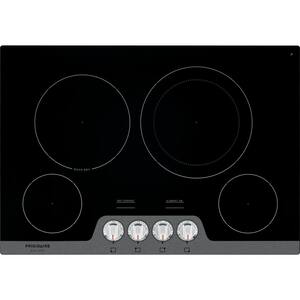 30 in. Radiant Smooth Electric Cooktop in Stainless Steel with 4 Elements