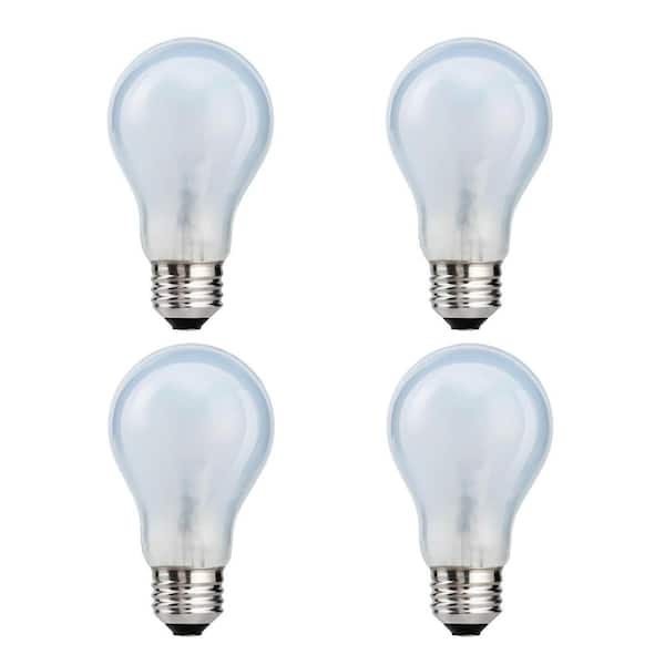 EcoSmart 60-Watt Equivalent A19 Dimmable Eco-Incandescent Light Bulb Soft White (4-Pack)